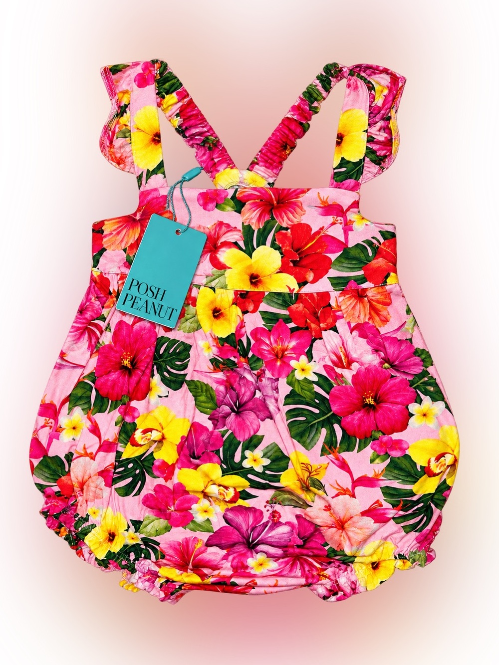 Posh Peanut Malana Racerback Bubble Romper | 12–18M | NWT 🌸